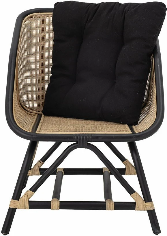 Fauteuil en Rotin noir Loue - Bloomingville