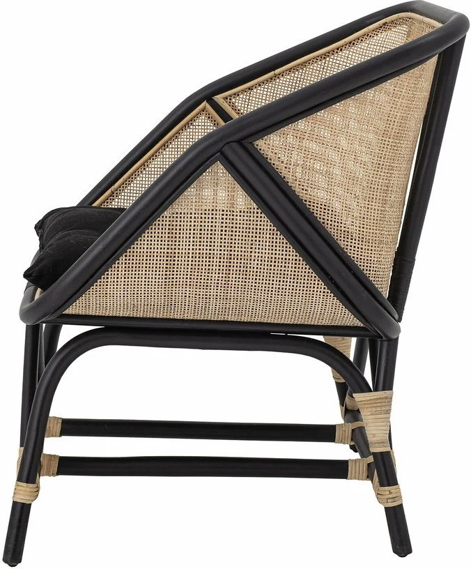 Fauteuil en Rotin noir Loue - Bloomingville