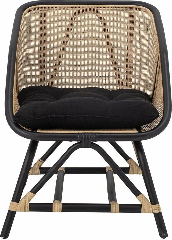 Fauteuil en Rotin noir Loue - Bloomingville