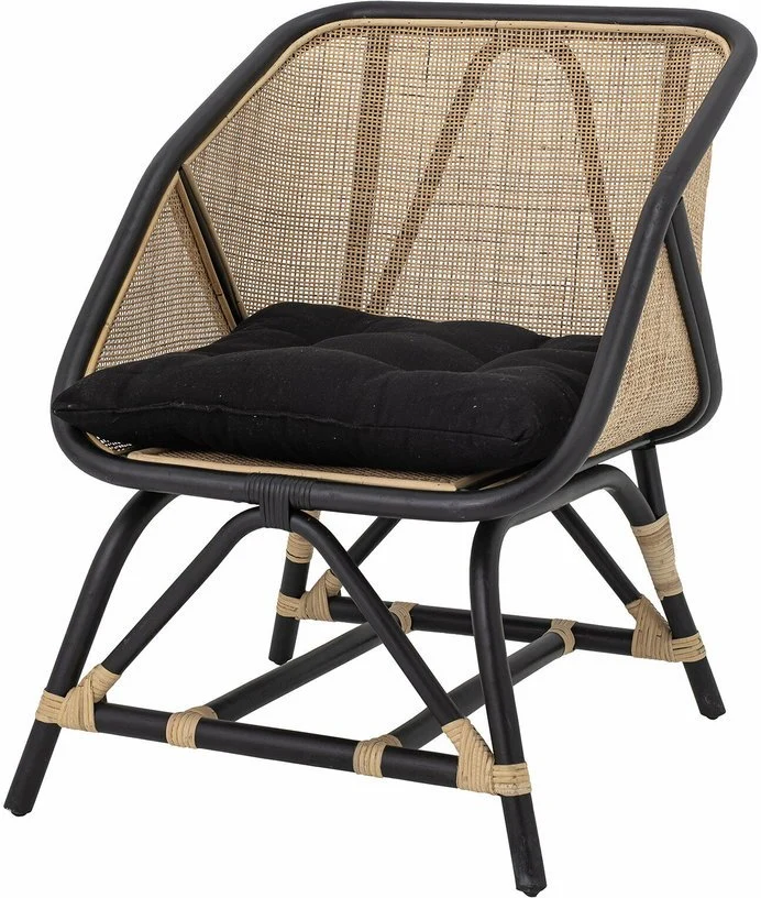 Fauteuil en Rotin noir Loue - Bloomingville