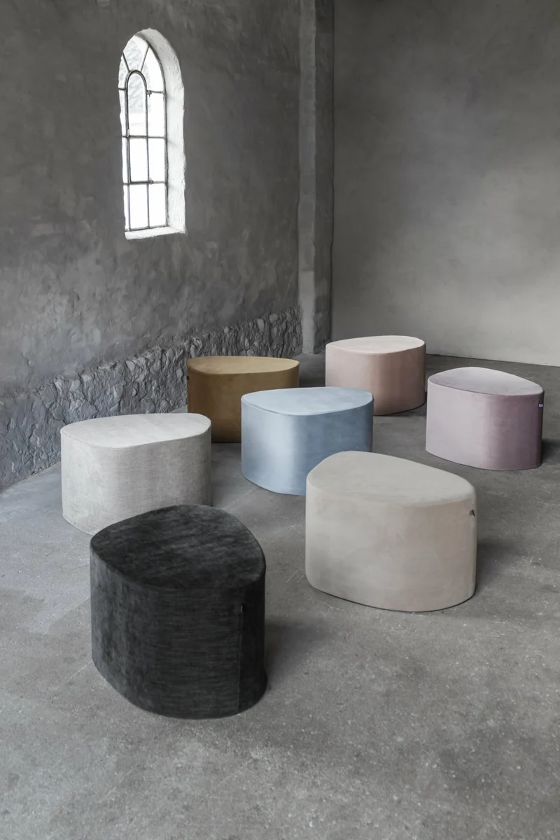 Pouf gris clair Salon - Mette Dittmer