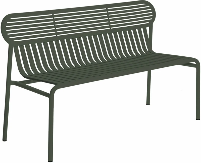 Banc de jardin en aluminium vert bouteille Week-End - Petite Friture