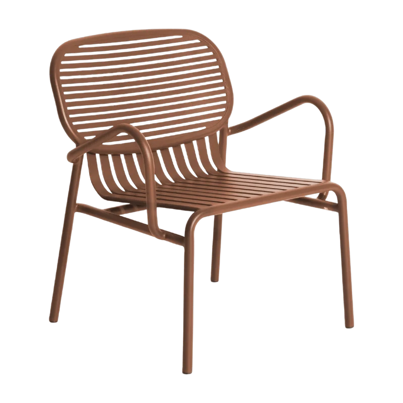 Fauteuil de jardin en aluminium terracotta Week-End - Petite Friture