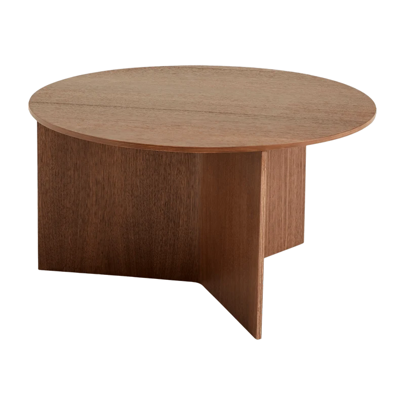 Table basse ronde en noyer XL Slit - HAY