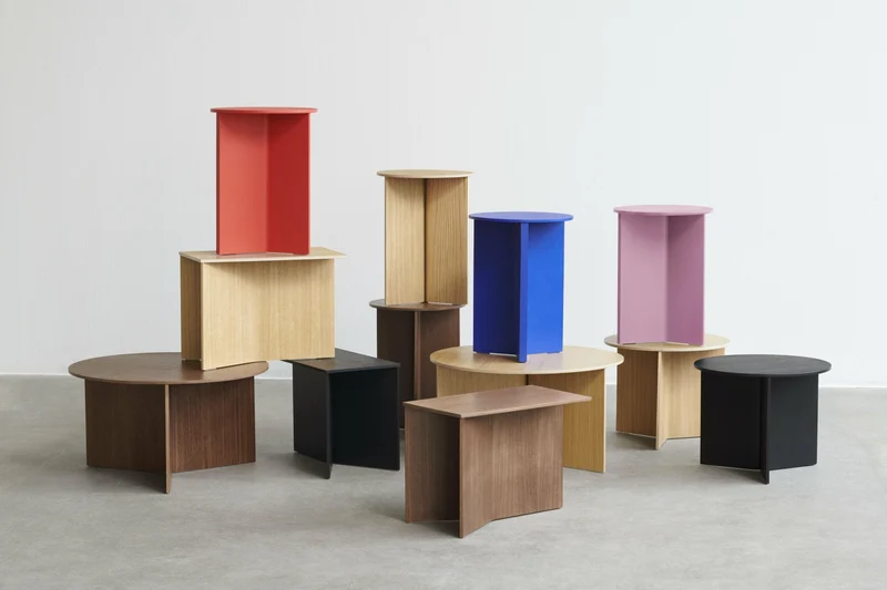 Table d'appoint en noyer Slit - HAY