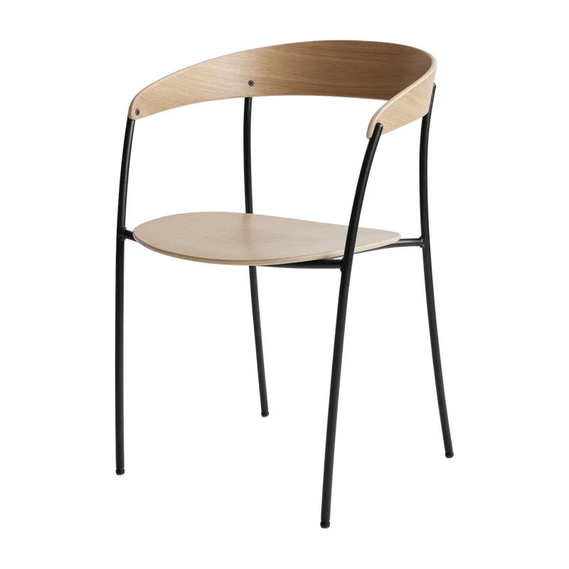 Chaise avec accoudoirs en chêne Missing - New Works