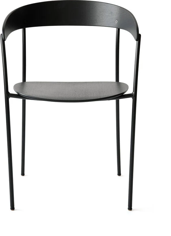 Chaise avec accoudoirs en frêne teinté Missing - New Works