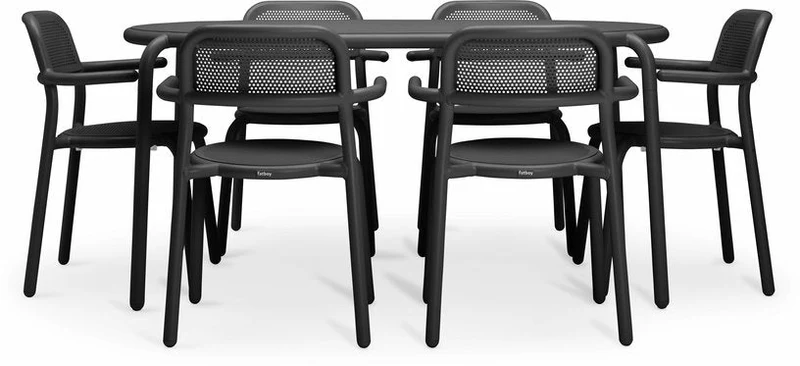 Table de jardin 6 personnes anthracite Toni Tavolo - Fatboy