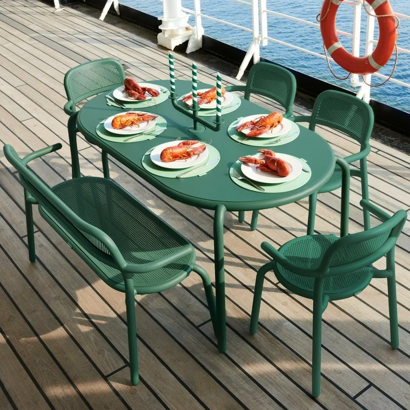Table de jardin 6 personnes anthracite Toni Tavolo - Fatboy