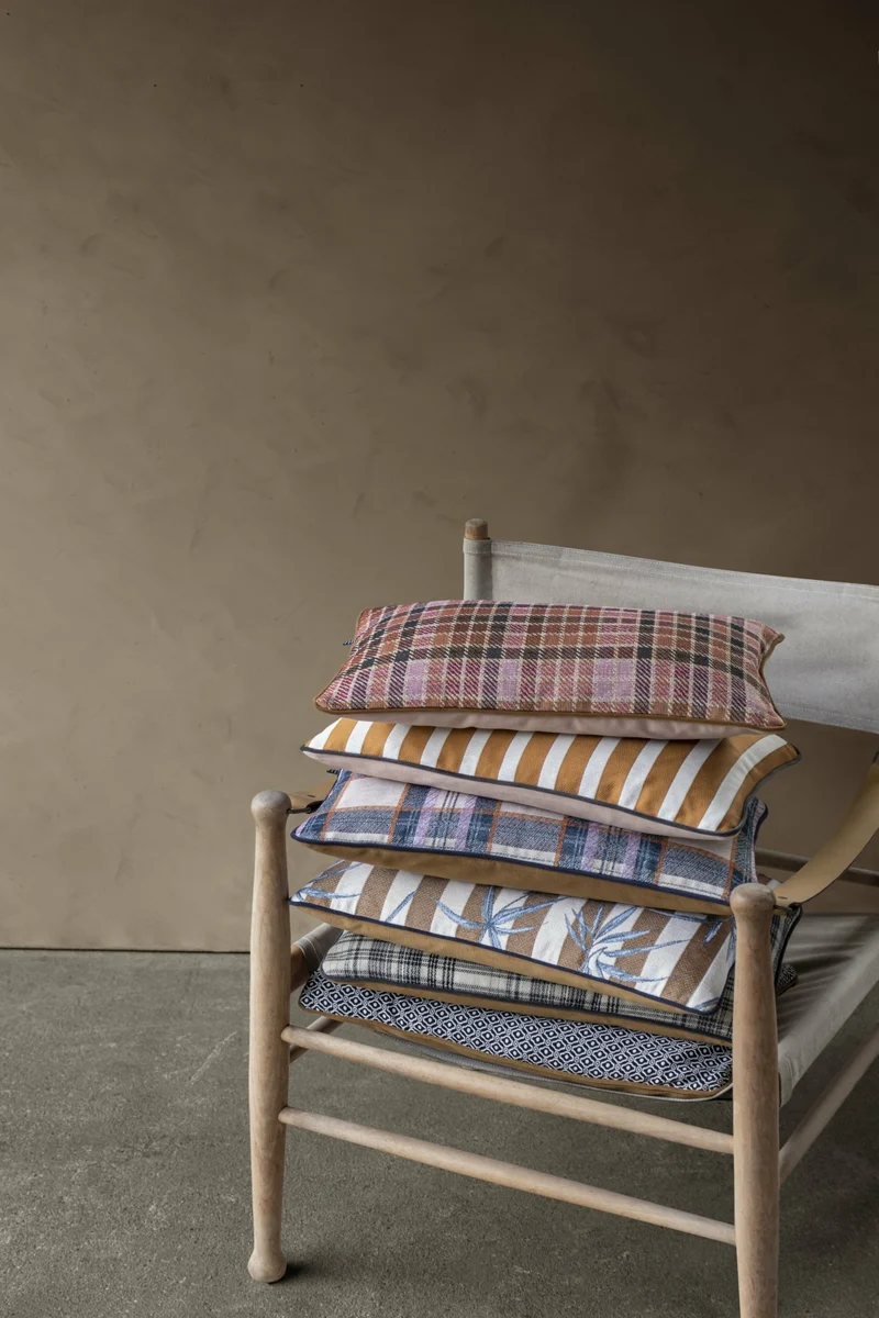 Coussin Blue Check 50x30 cm - Mette Ditmer