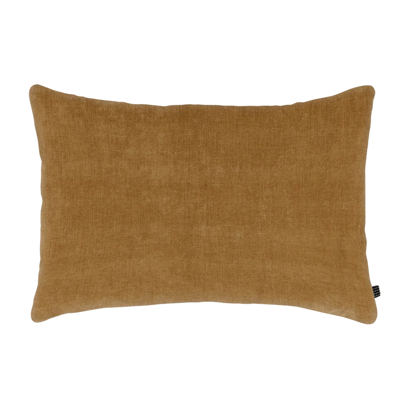 Coussin curry 70x50 cm Chenille - Mette Ditmer