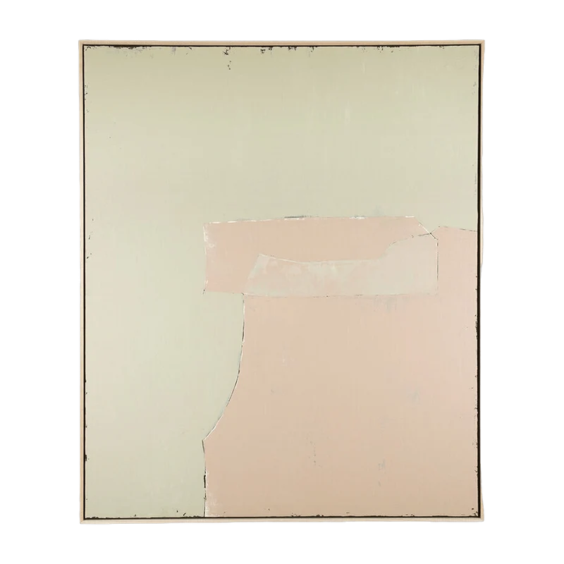 Peinture abstraite Olive/Nu 100X120Cm - HKLIVING