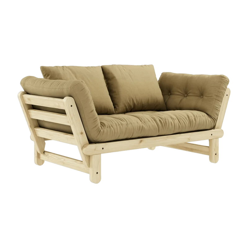 Canapé convertible 2 places beige blé Beat - Karup Design