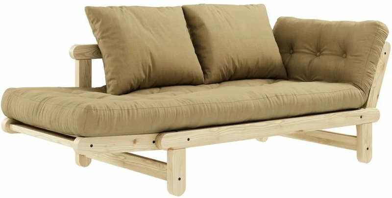 Canapé convertible 2 places beige blé Beat - Karup Design