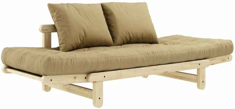 Canapé convertible 2 places beige blé Beat - Karup Design