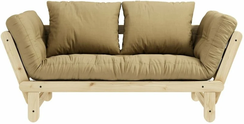 Canapé convertible 2 places beige blé Beat - Karup Design