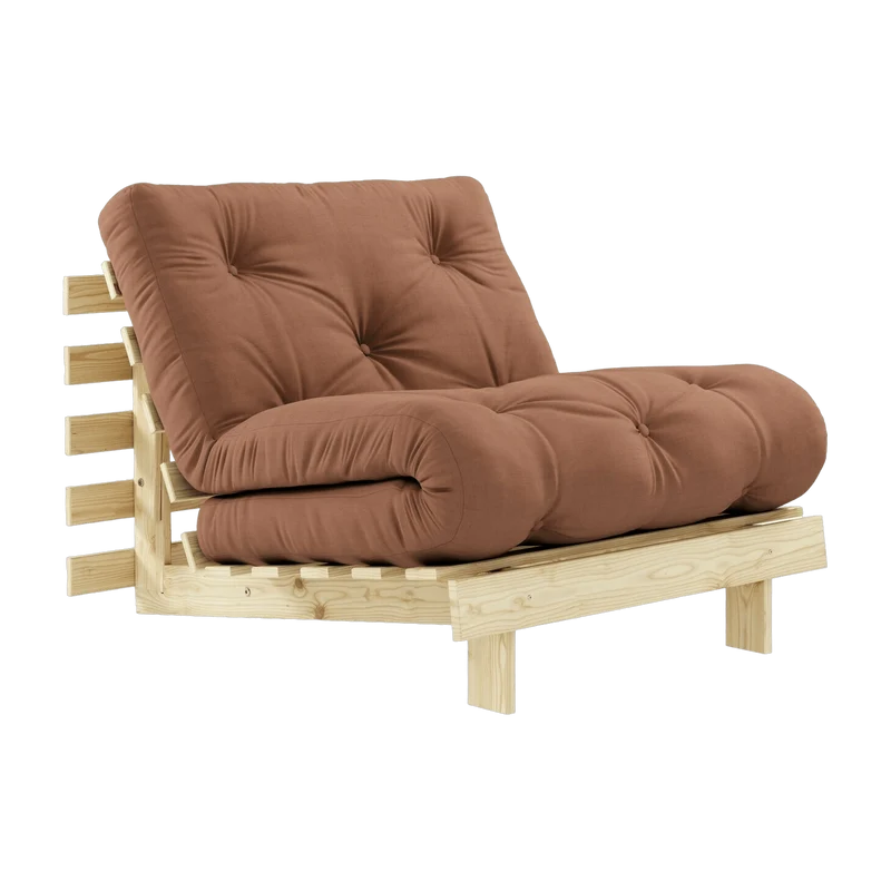 Fauteuil convertible Marron Argile Roots 90 - Karup Design