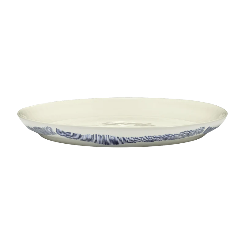 Plateau blanc avec motif bleu Feast - Serax