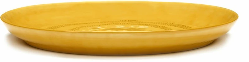 Plateau sunny yellow avec motif noir Feast - Serax
