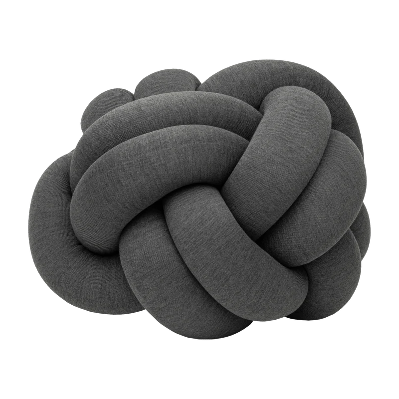 Pouf XL en acrylique et laine gris Knot - Design House Stockholm