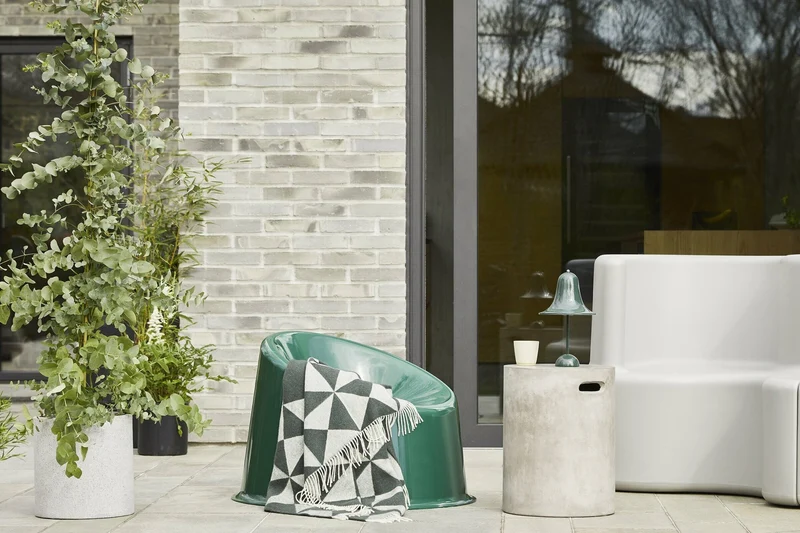Fauteuil en polypropylène vert foncé Panto Pop - Verpan