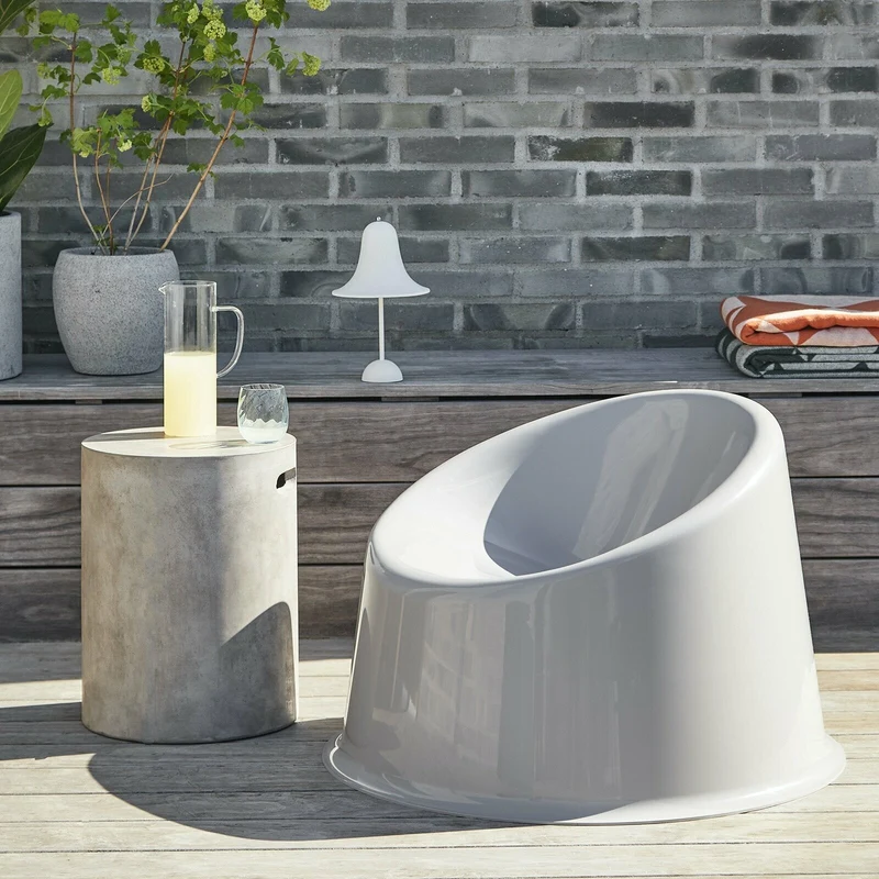 Fauteuil en polypropylène gris Panto Pop - Verpan