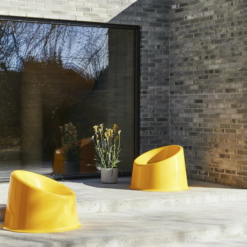 Fauteuil en polypropylène jaune Panto Pop - Verpan