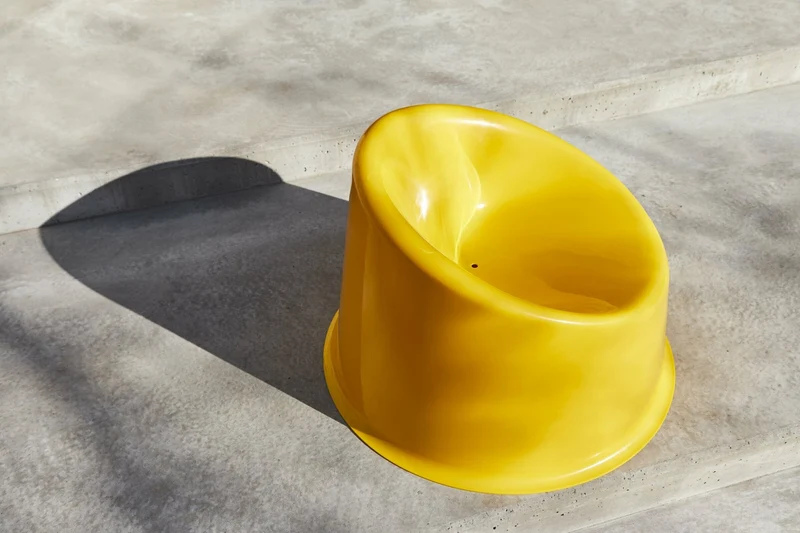 Fauteuil en polypropylène jaune Panto Pop - Verpan