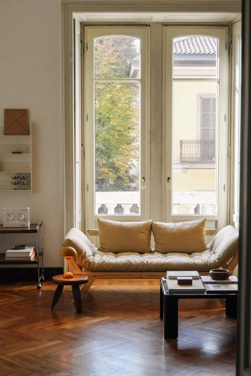 Canapé 2 places beige blé Bepop - Karup Design