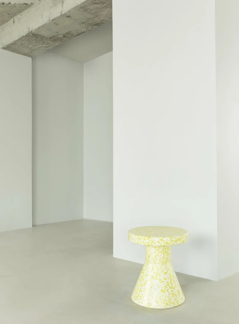 Tabouret en polyéthylène recyclé jaune Cone Bit Yellow - Normann Copenhagen