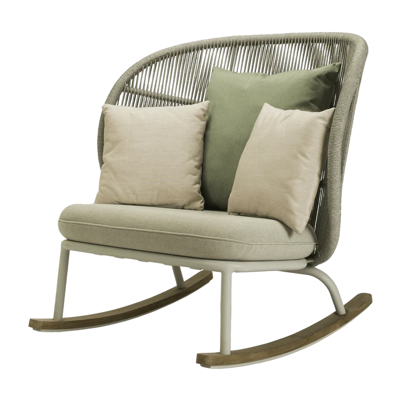 Rocking chair dune et set de coussins almond Kodo - Vincent Sheppard