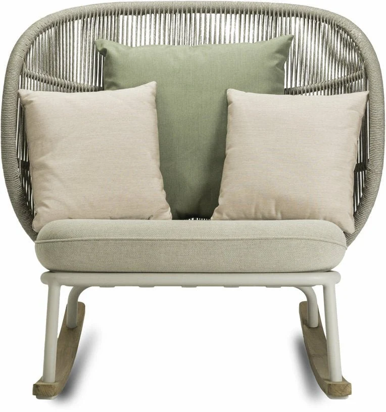 Rocking chair dune et set de coussins almond Kodo - Vincent Sheppard