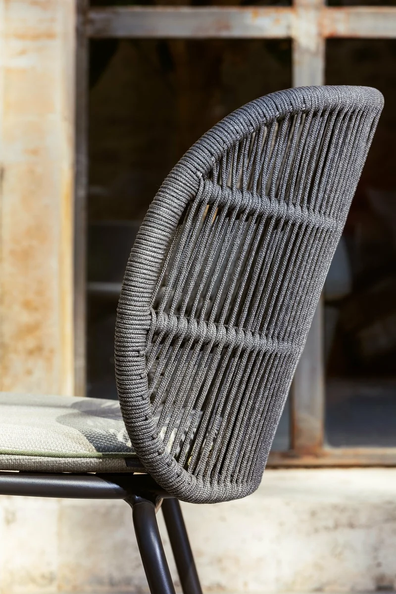 Chaise de jardin gris fossil et corde almond Kodo - Vincent Sheppard