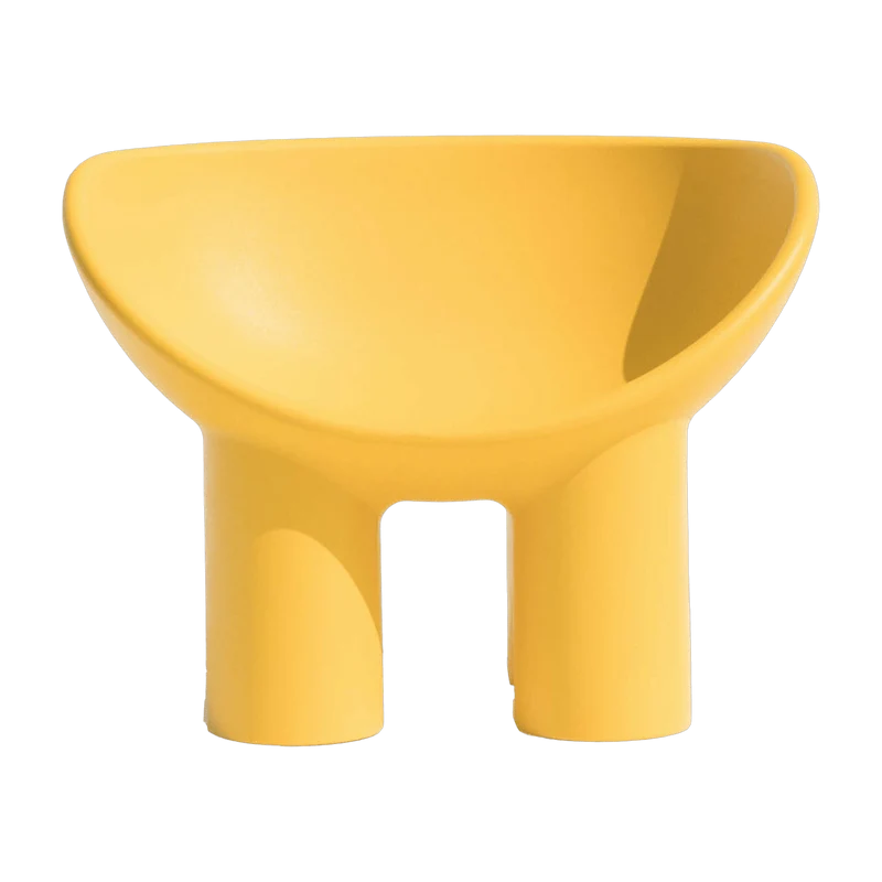 Fauteuil en polyéthylène jaune ocre Roly Poly - Driade