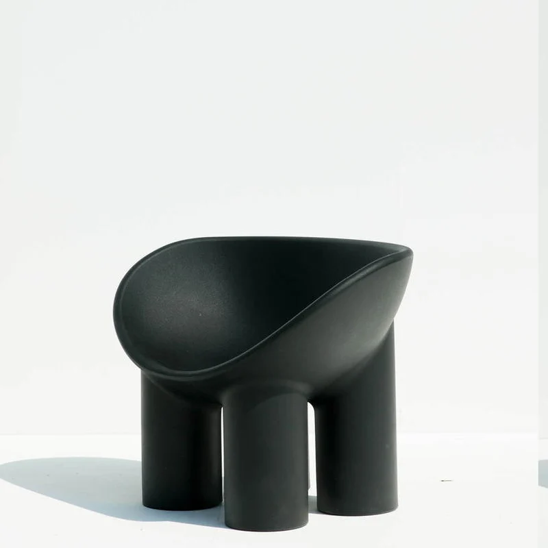 Fauteuil en polyéthylène charbon Roly Poly - Driade