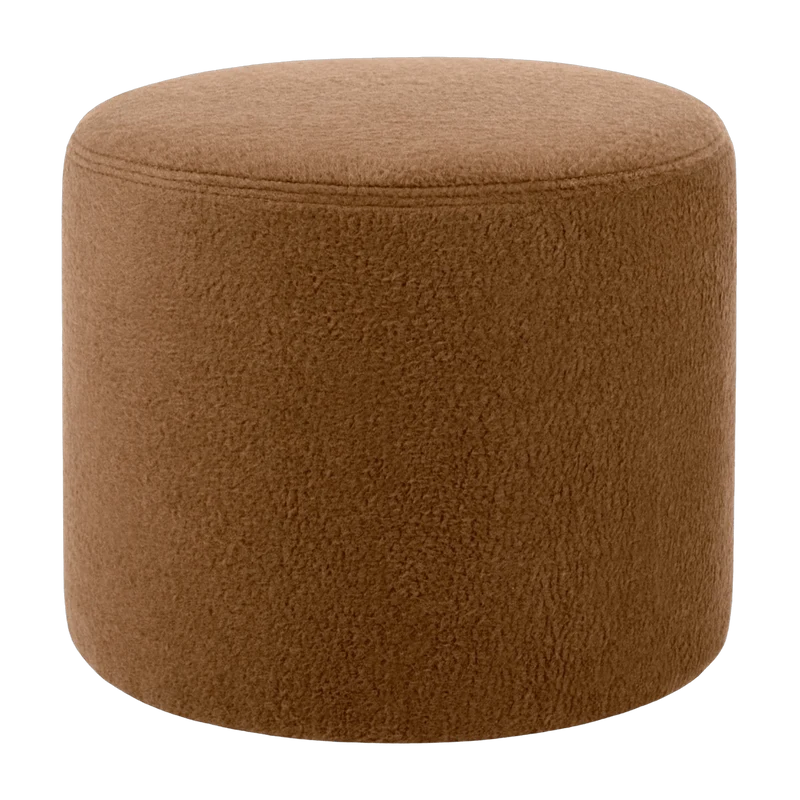 Pouf rond en laine marron Bon - Hem