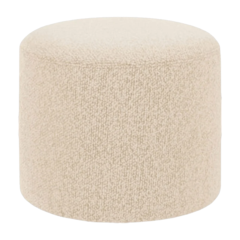Pouf rond en laine beige Bon - Hem