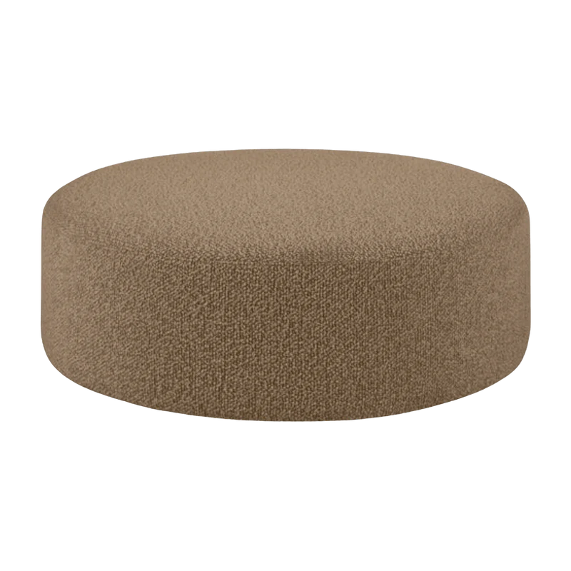 Pouf rond large en laine marron Bon - Hem