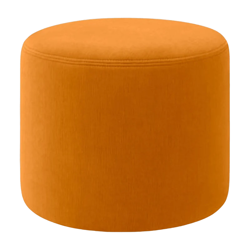 Pouf rond en laine orange Bon - Hem