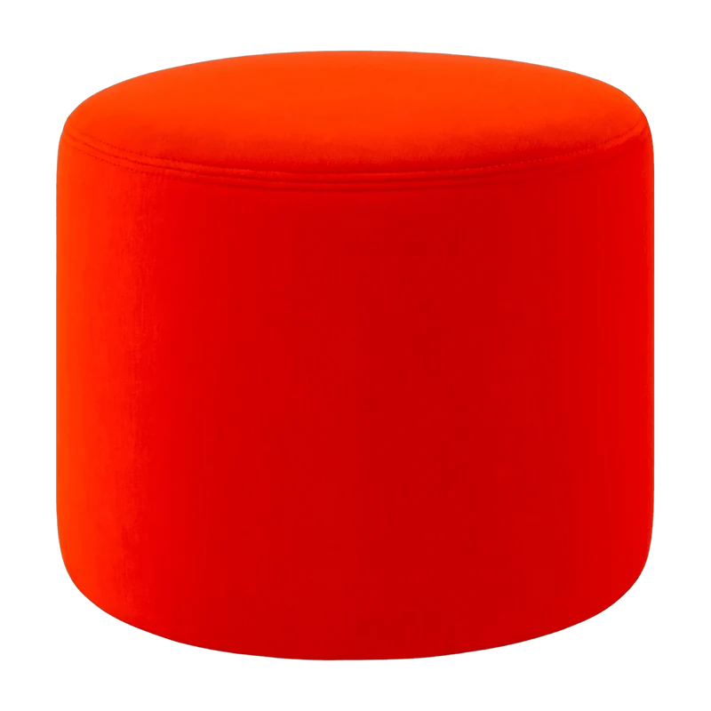 Pouf rond en laine rouge Bon - Hem
