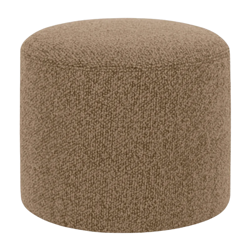 Pouf rond en laine marron clair Bon - Hem
