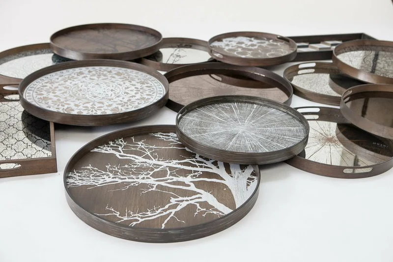 Plateau rond miroir Slice - Ethnicraft Accessories