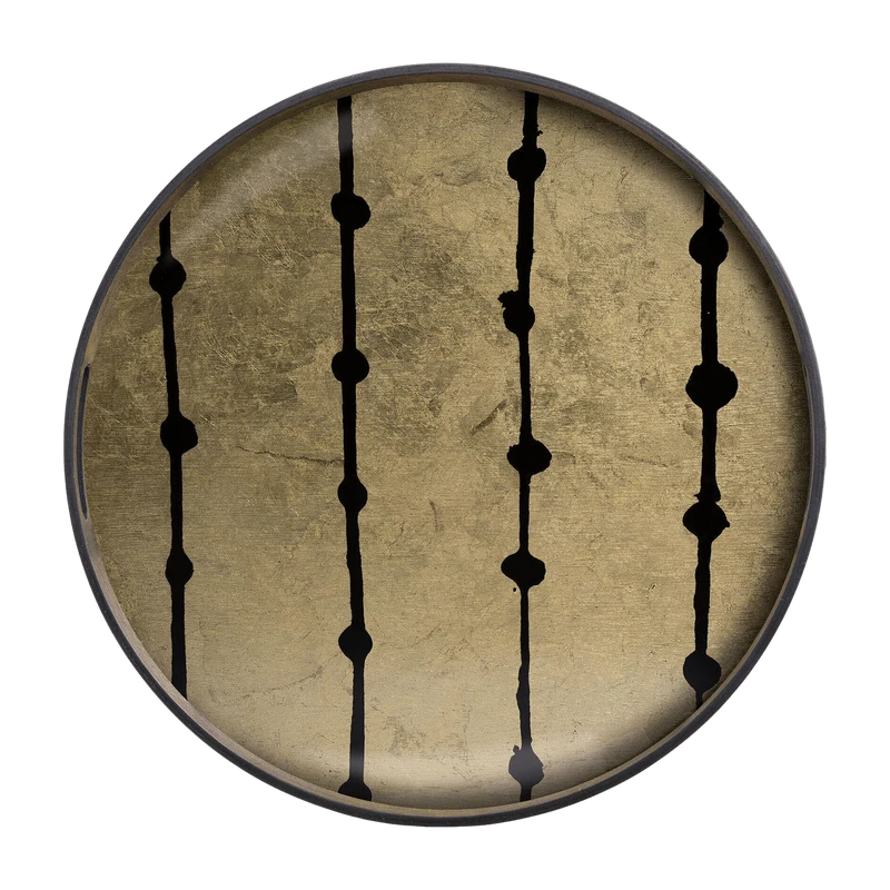 Plateau rond en miroir Brown Dots - Ethnicraft Accessories