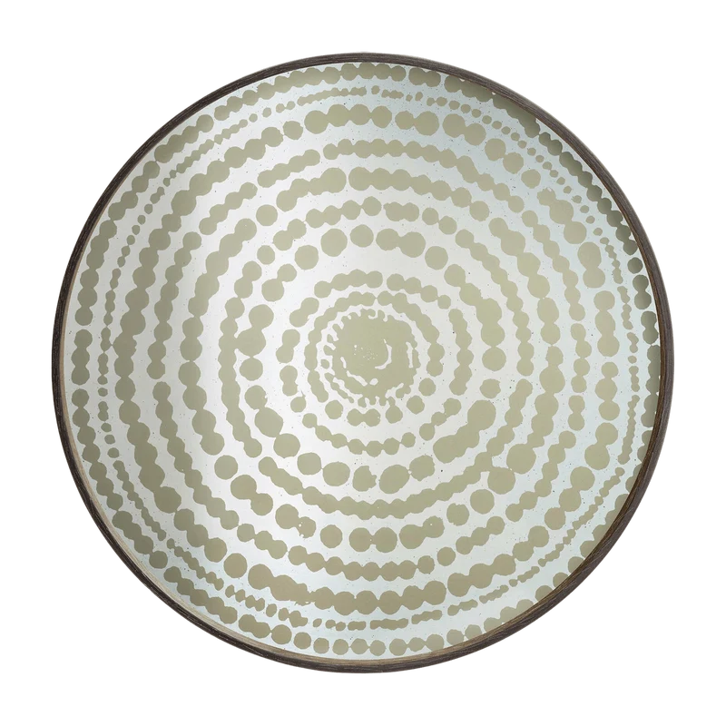Plateau rond en miroir Gold Beads - Ethnicraft Accessories