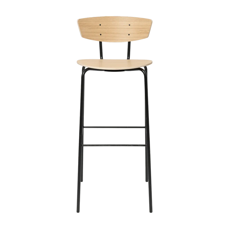Chaise de bar en chène huilé blanc Herman - Ferm Living