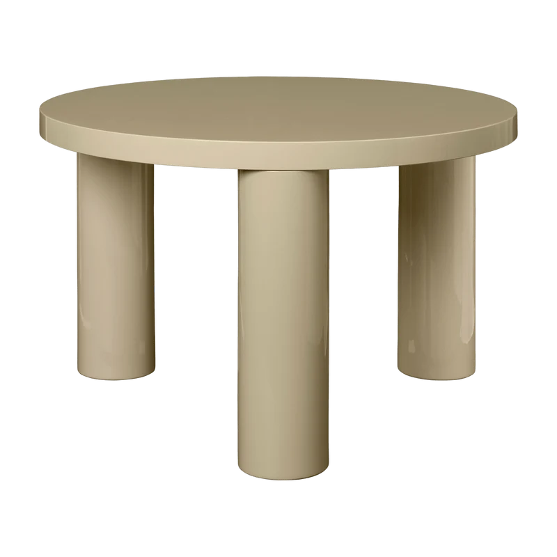 Table basse beige cachemire 65x65x41,4cm Post - Ferm Living