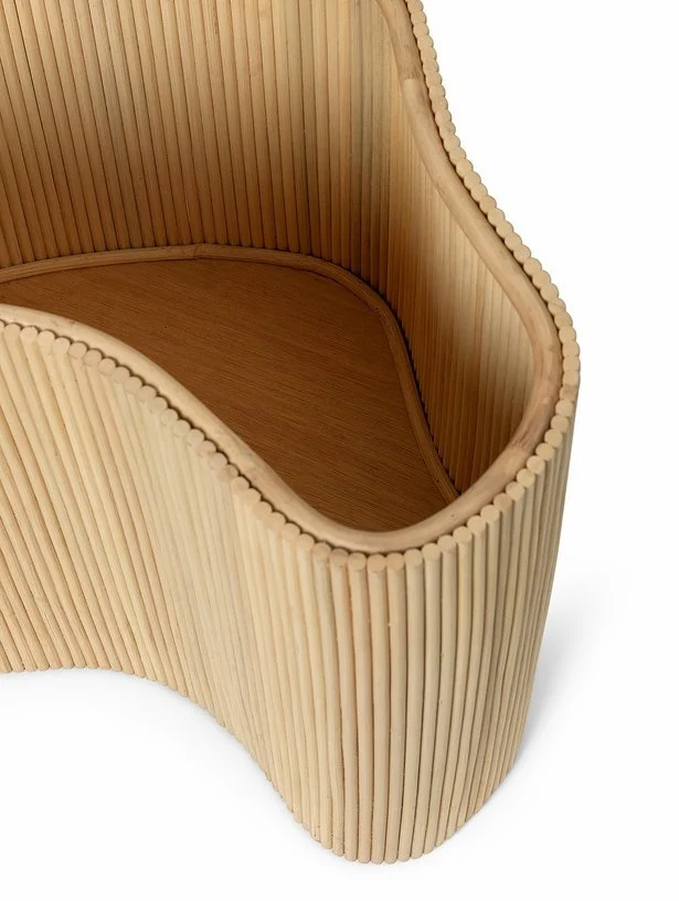 Table d'appoint de rangement en rotin Isola - Ferm Living