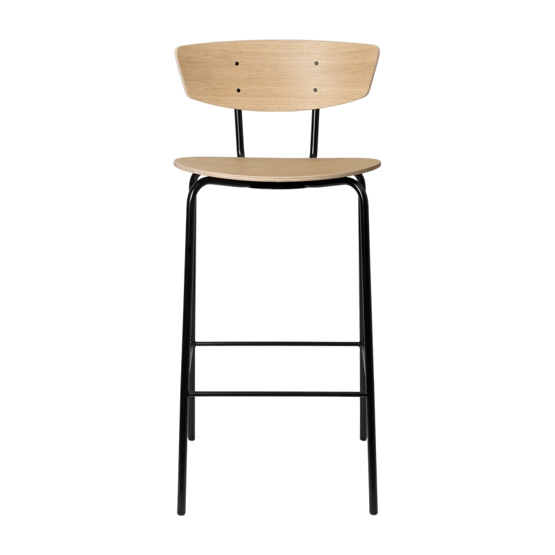 Chaise de comptoir en chêne huilé blanc Herman - Ferm Living