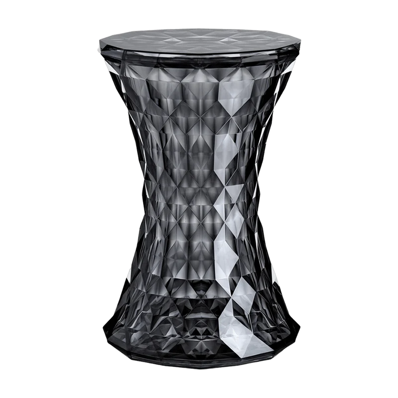 Tabouret en polycarbonate fumé 45 x 30 cm Stone - Kartell