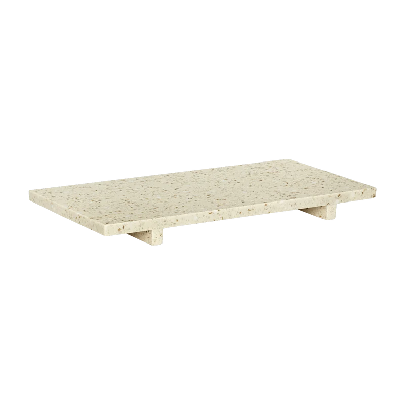 Plateau en terrazzo beige Stone - Hübsch